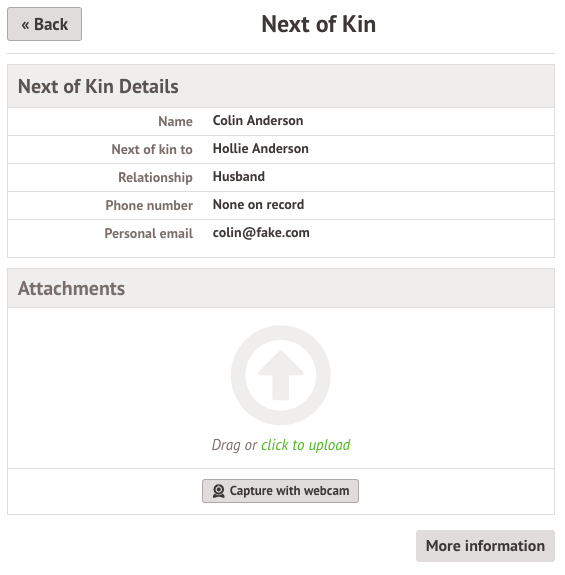 Add Edit Or Delete Next Of Kin For Staff Arbor Help Centre